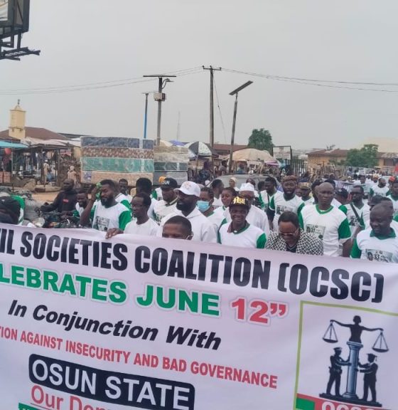 June 12: Osun Civil Society Groups Stage Protest, Demand End to Insecurity, Economic Hardship