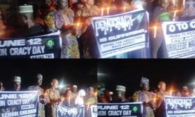 Democracy Day: Osun youths hold candlelight procession in honour of Nigerians killed by terrorists