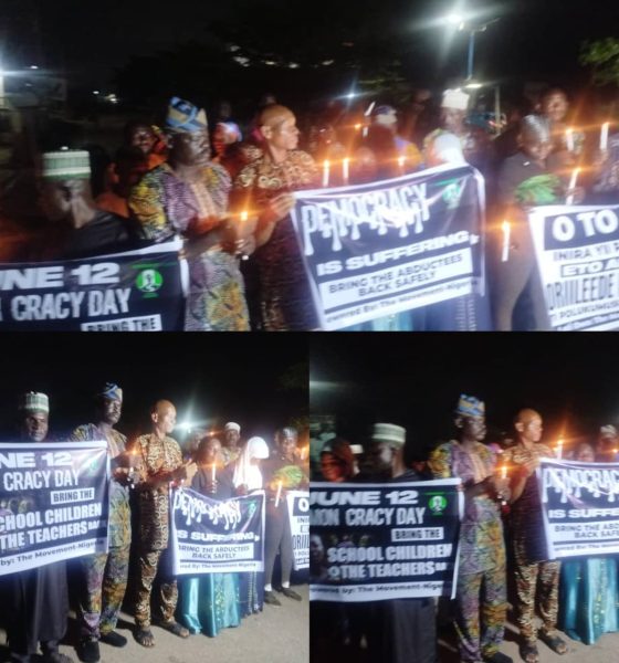 Democracy Day: Osun youths hold candlelight procession in honour of Nigerians killed by terrorists