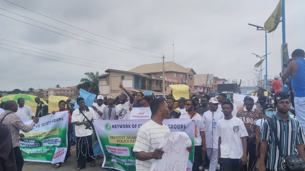 Protesters demonstrate in Osun, seek deployment of police commissioner