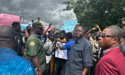 UNIOSUN students protest hostel invasion by newly recruited Nigerian army personnel, victims recount ordeal