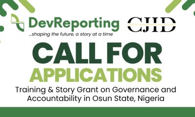 DevReporting opens training, story grant application for journalists in Osun