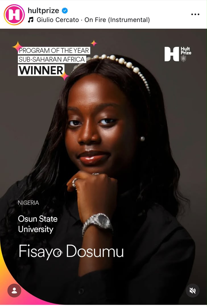 UNIOSUN Records Historic Global Triumph, Wins Prestigious Hult Prize Programme Of Year 2025 Award