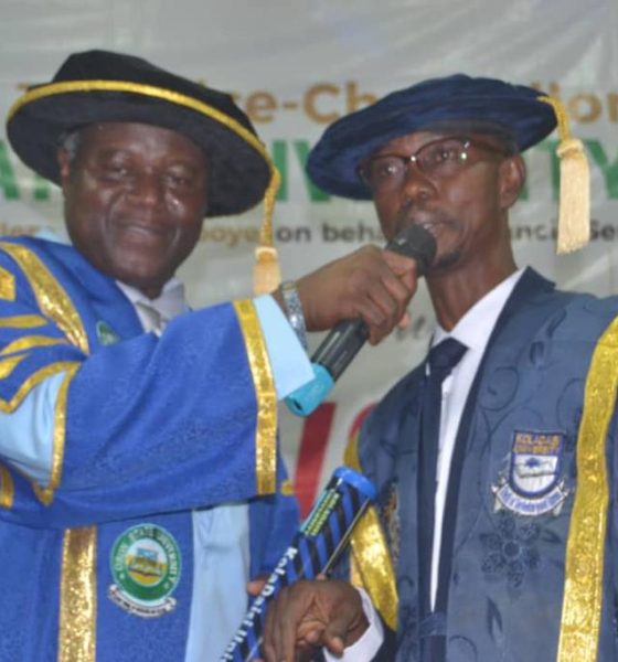 UNIOSUN VC CONGRATULATES WALE ADETU ON REAPPOINTMENT AS KOLADAISI UNIVERSITY REGISTRAR