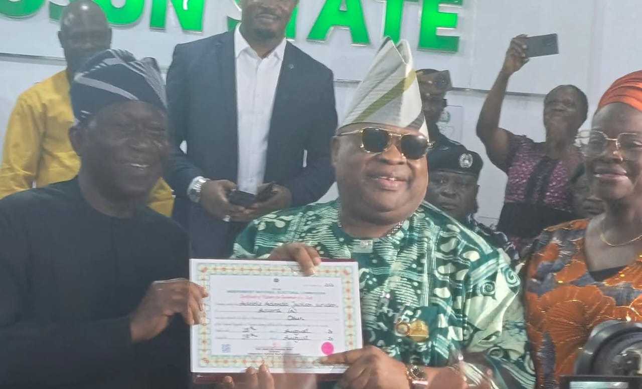 Adeleke receives Certificate of Return, vows to heal, unite, Build Osun