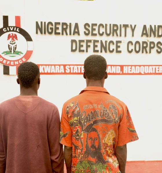 Kwara NSCDC Arrests Two Over Alleged Transformer Cable Vandalism